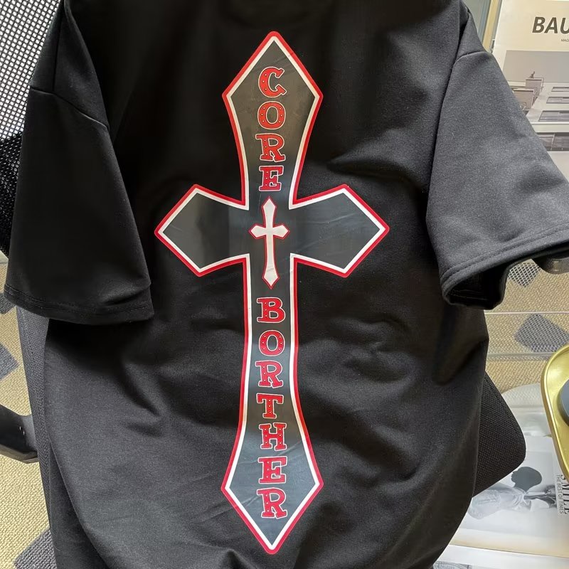 Áo Thun polo Tay Ngắn Dáng Rộng Phong Cách Hip Hop Mỹ Thời Trang Cho Nam