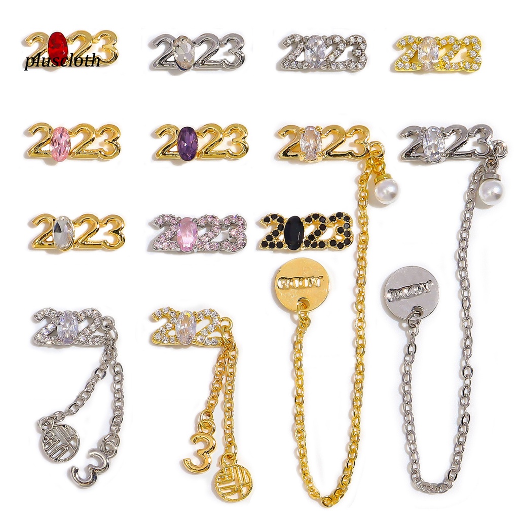 Hộp Hạt Kim Cương Giả Lấp Lánh Sang Trọng Trang Trí Móng Tay 2023