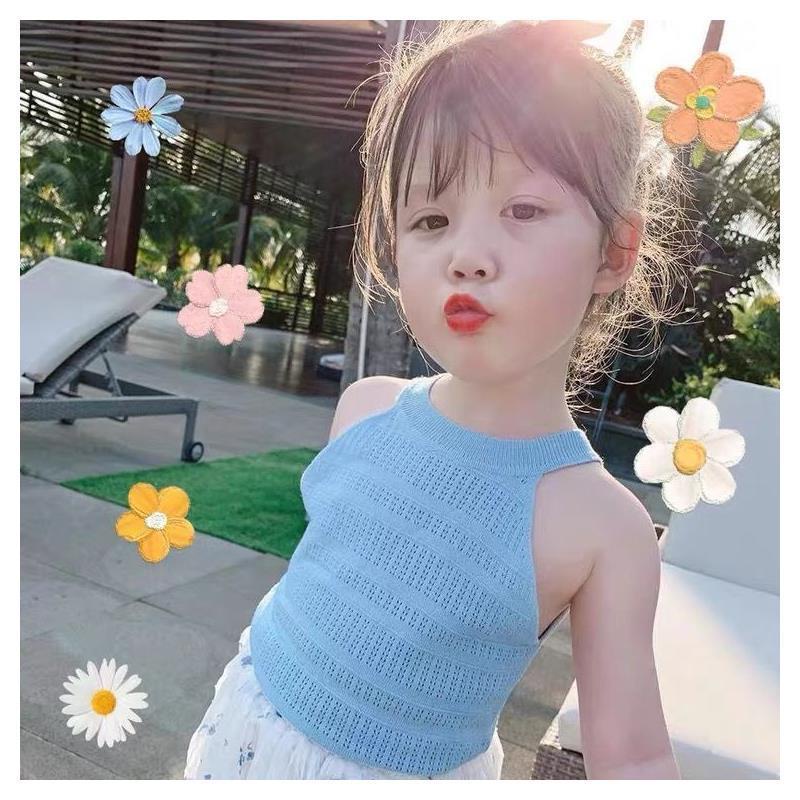 🍒muying🍒 Áo Ba Lỗ Cho Bé Gái, Áo Thun Hai Dây Bé Gái Mầu sắc, Áo Sát Nách thun tăm Hè Mềm, Co Giãn Tốt 12-40KG,  đủ size đến 40kg