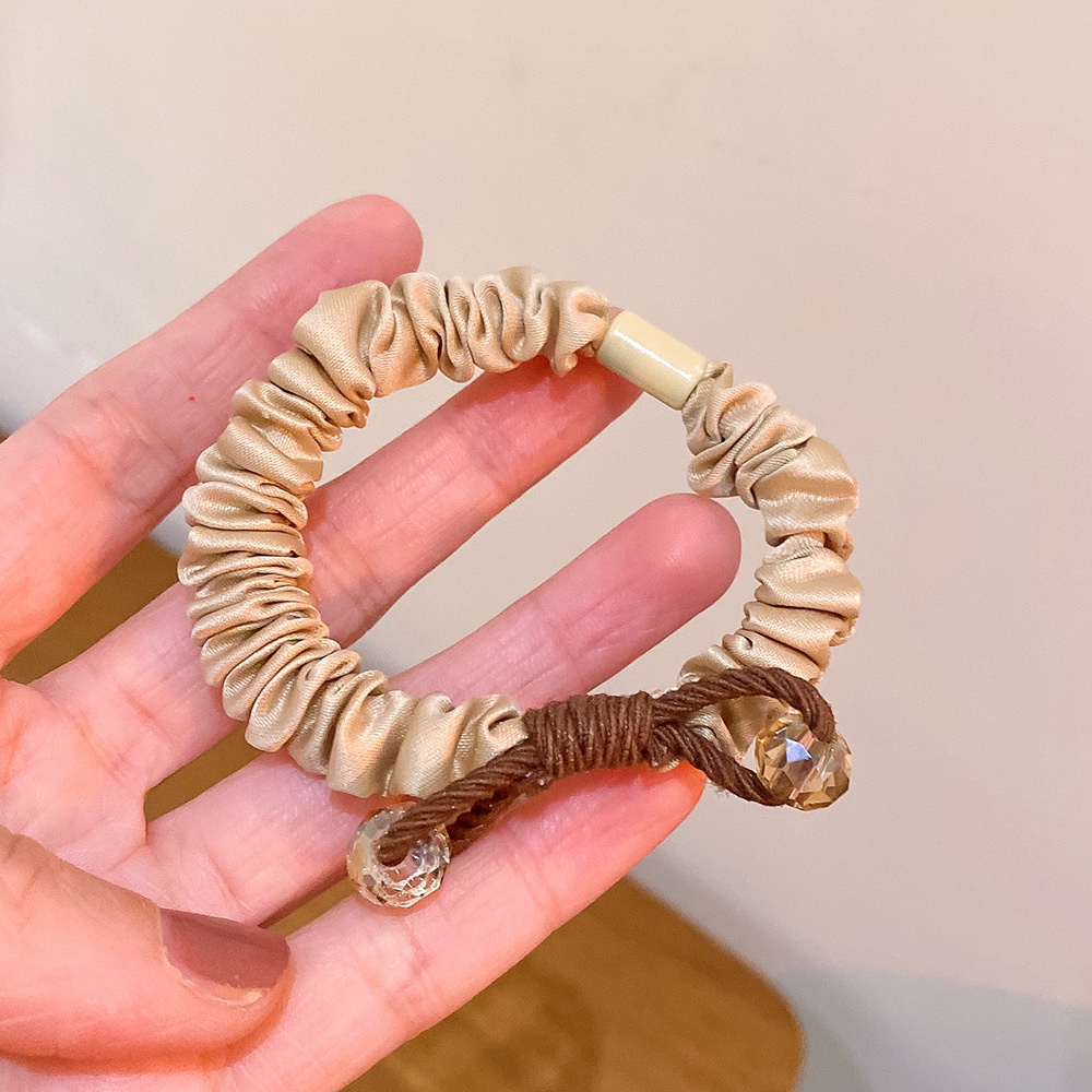 Dây Cột Tóc Cao Su Co Giãn Đính Nơ Phong Cách Hàn Quốc Đơn Giản