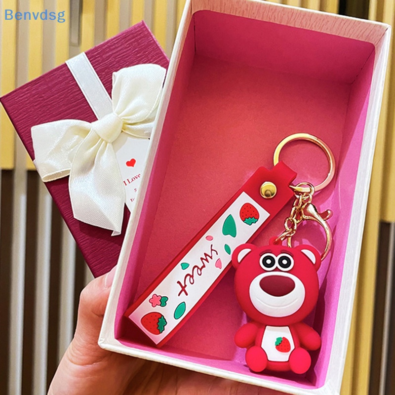 Benvdsg &gt; Móc Khóa Xe Hơi / Balo Đi Học Hình Gấu Hồng Dâu Tây Dễ Thương Tinh Tế Thích Hợp Làm Quà Tặng Sinh Nhật