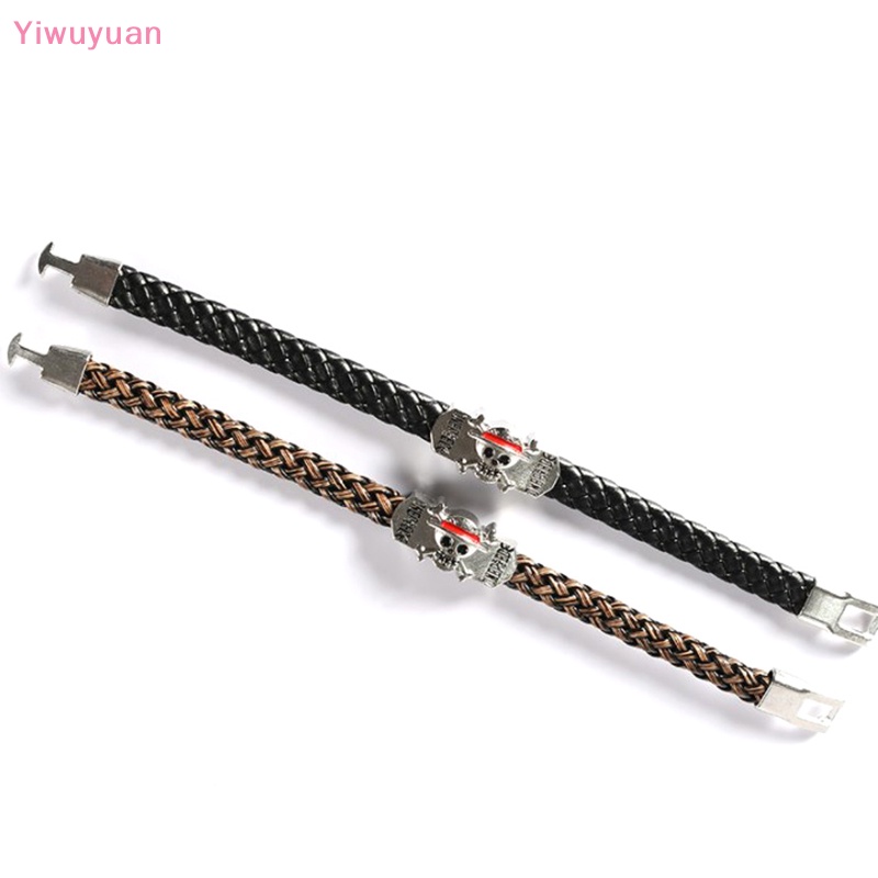 Vòng Tay Dây Da Bện Màu Đen Họa Tiết Cướp Biển Yiwuyuan > Phong Cách Punk Dành Cho Nam Nữ