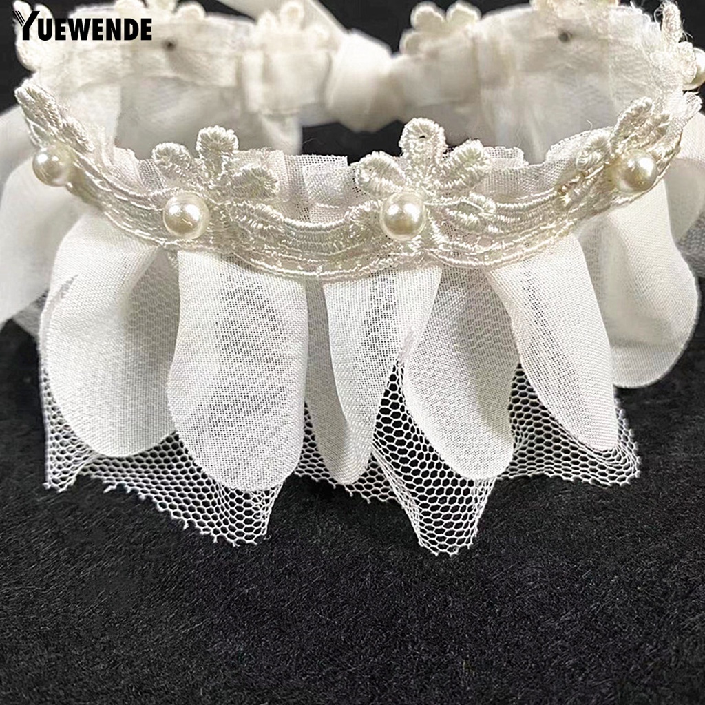 Yq.e Vòng Cổ Yếm Đính Ngọc Trai Giả Dễ Thương Có Thể Điều Chỉnh Cho Cún Cưng