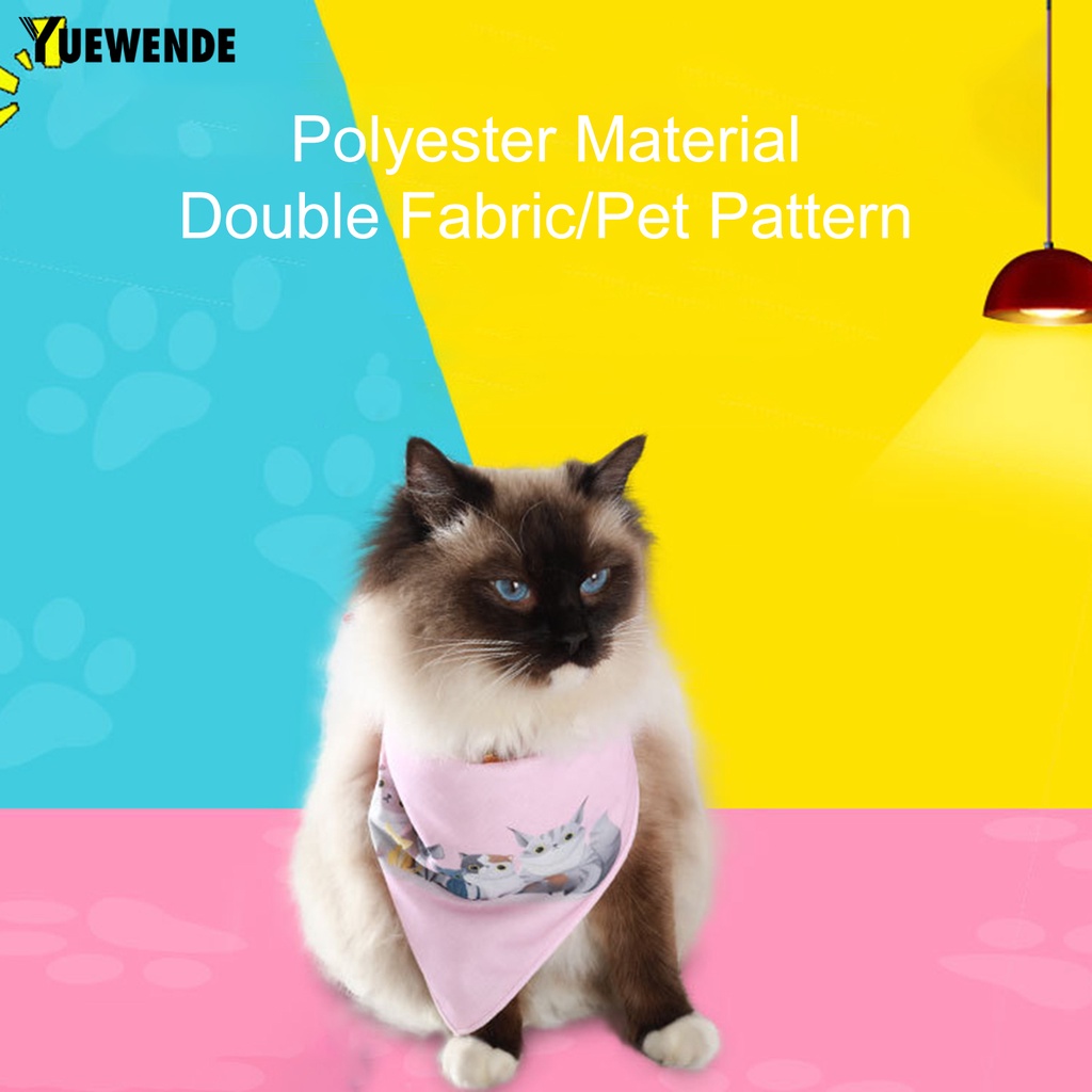 Yếm Ăn Bằng Polyester Siêu Mềm In Họa Tiết Hoạt Hình Dành Cho Thú Cưng