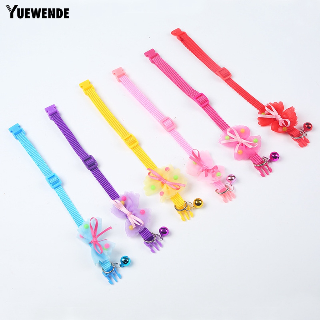 Yq.e Vòng Cổ Thắt Nơ Màu Trơn Dễ Thương Tinh Tế Có Chuông Dành Cho Cún Cưng / Mèo Cưng Trong Lễ Hội