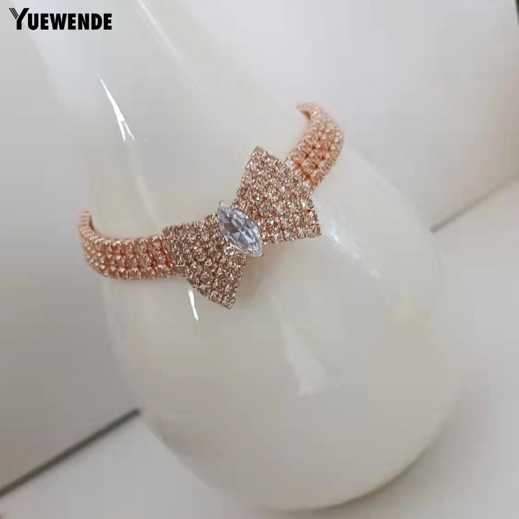 Yq.e Vòng Đeo Cổ Đính Đá Và Nơ Trang Trí Chống Gàu Thời Trang Giáng Sinh Dành Cho Cún Cưng