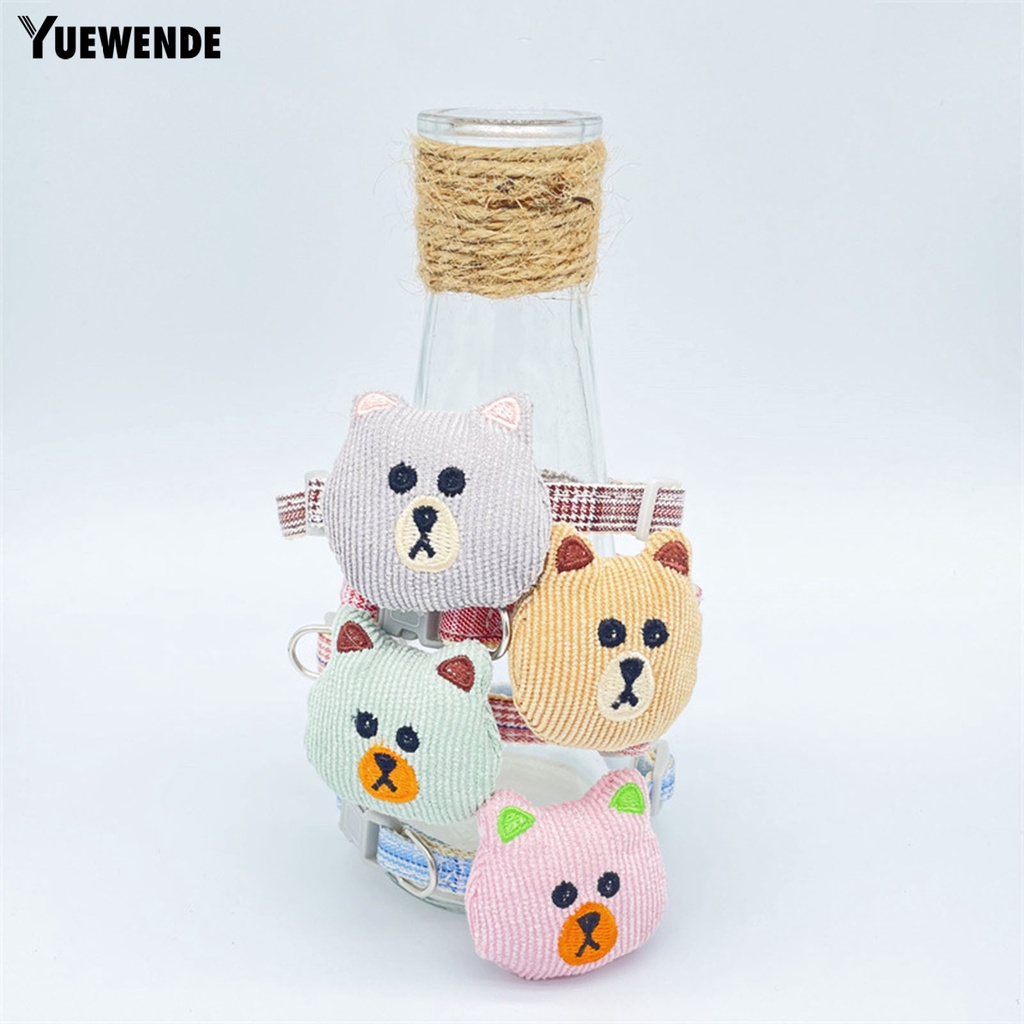 Vòng Cổ Bằng Vải Thoát Hiểm Họa Tiết Gấu Hoạt Hình Dễ Thương Cho Thú Cưng