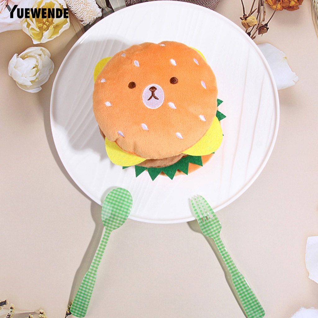 Đồ Chơi Nhai Hình Hamburger Phát Ra Âm Thanh Vui Nhộn Cho Thú Cưng