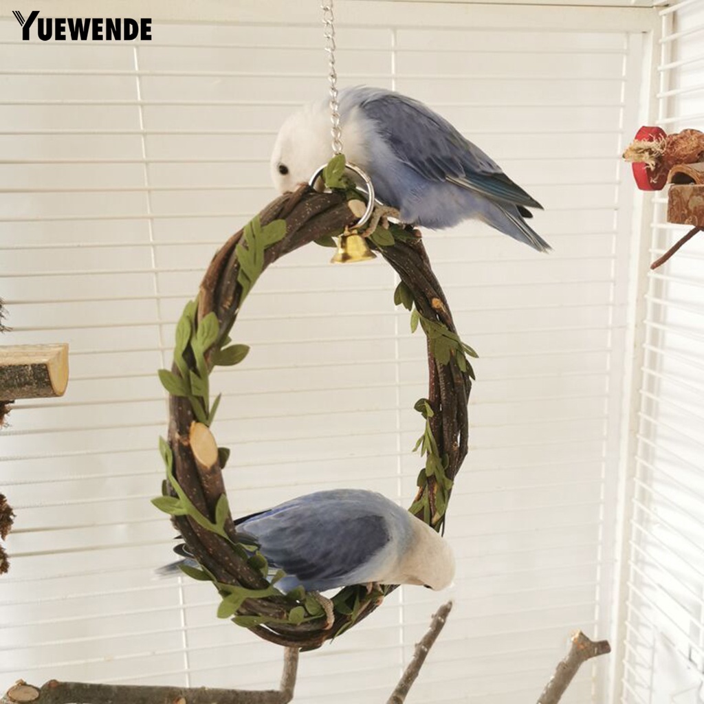 Yq.e Đồ Chơi Vòng Treo Chống Cắn Không Mùi Bằng Chất Liệu Tự Nhiên Không Gây Kích Ứng Trang Trí Trong Nhà Cho Vẹt