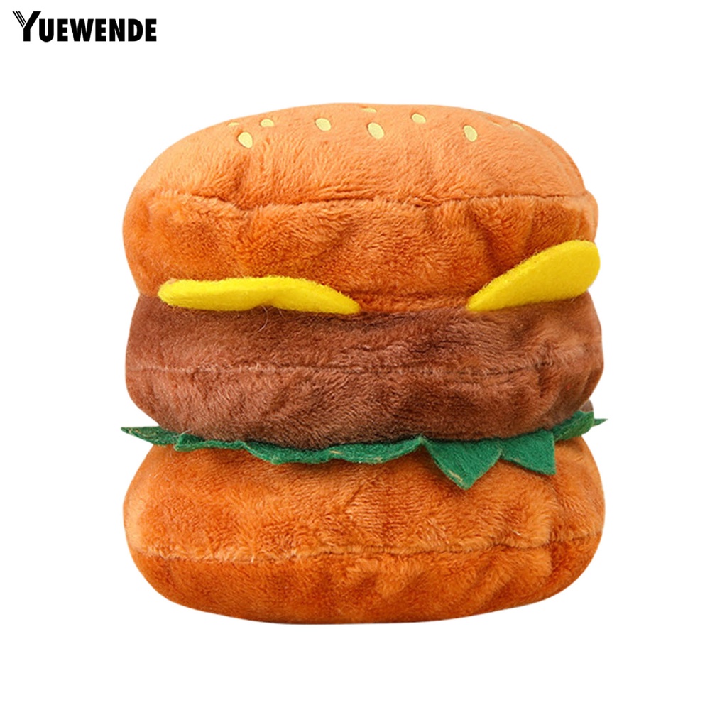 Đồ Chơi Nhồi Bông Hình Hamburger Tích Hợp Âm Thanh Vui Nhộn Dễ Thương Cho Cún Cưng