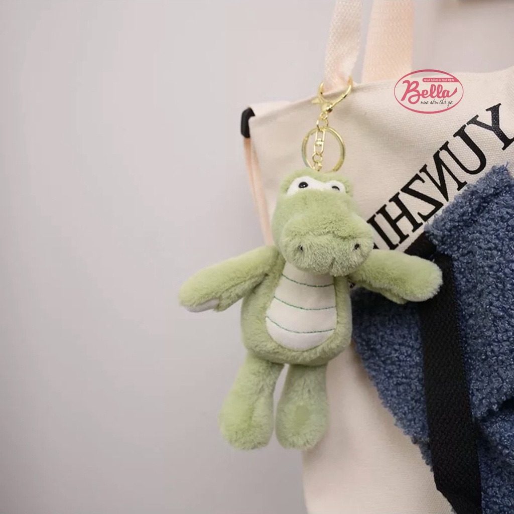 Móc khoá hình Cá Sấu nhồi bông màu xanh Hottrend