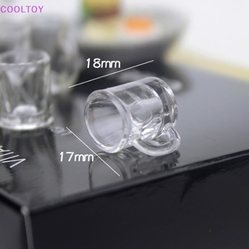 Set 4 Ly Thủy Tinh Uống Bia Bằng Nhựa Tỉ Lệ 1 / 12 Trang Trí Nhà Búp Bê