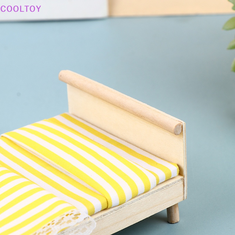 Mô Hình Giường Ngủ Mini Tỉ Lệ 1: 12 Trang Trí Nhà Búp Bê