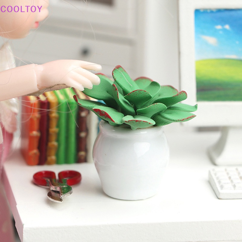 Cooltoy Mô Hình Chậu Cây Xanh Trang Trí Nhà Búp Bê Tỉ Lệ 1: 12