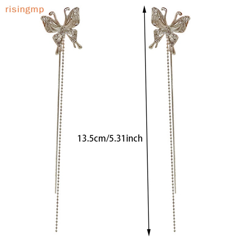 Bông Tai Kim Loại Dạng Kẹp Hình Bướm Thời Trang Dành Cho Nữ