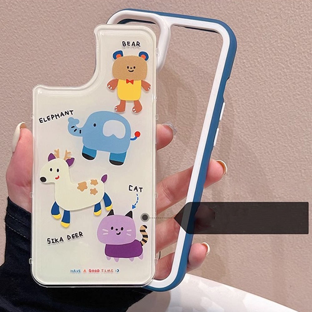 Ốp Điện Thoại TPU Mềm Chống Sốc In Hình Thú Hoạt Hình Dễ Thương Cho IPhone 11 14 13 12 Pro Max