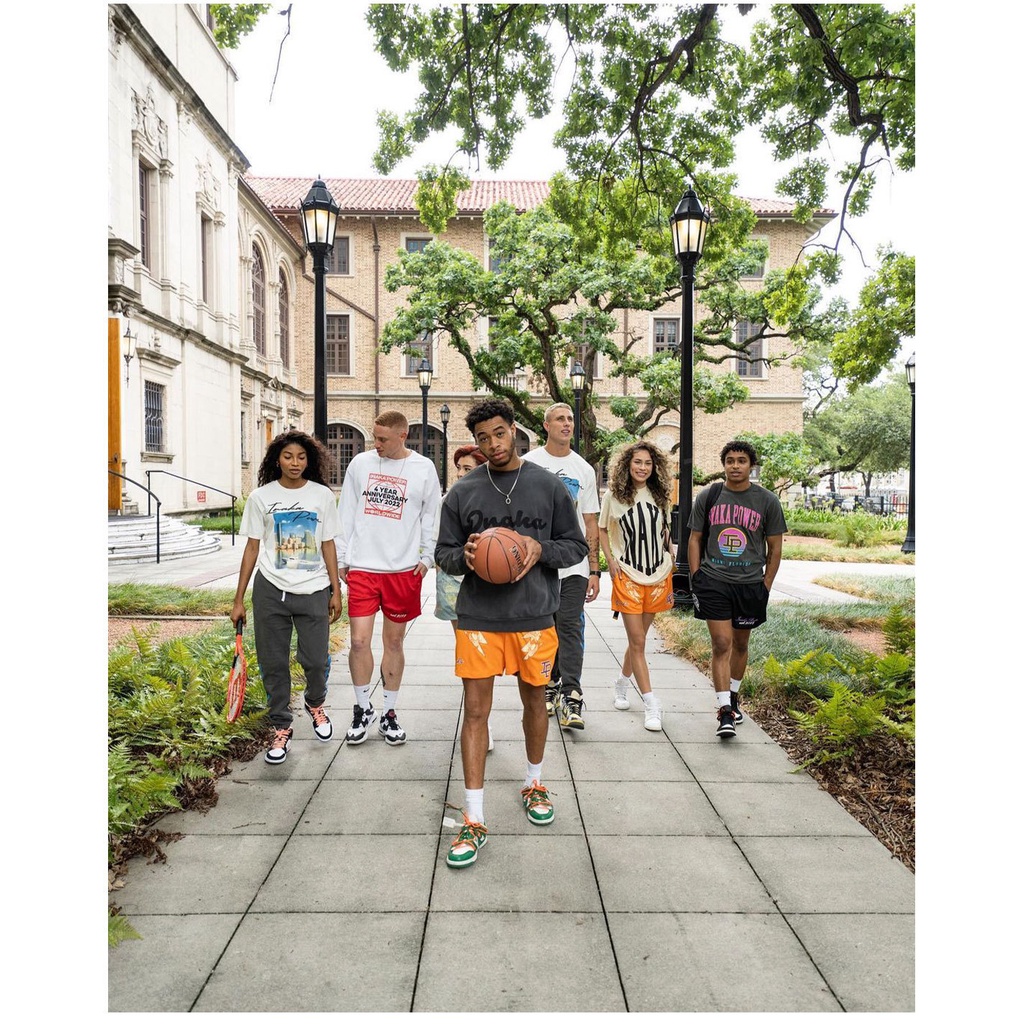 Inaka POWER Quần Short Thể Thao Dài Đến Đầu Gối Phong Cách Đường Phố Mỹ