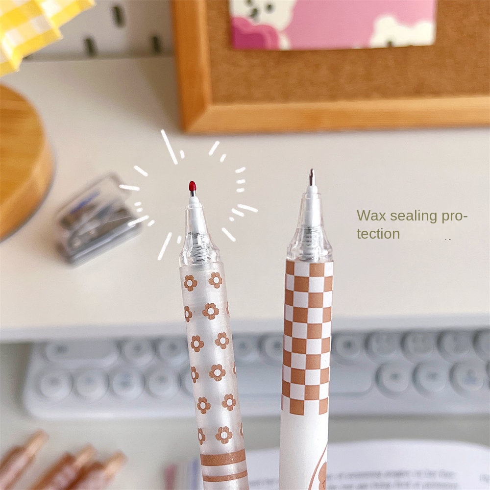 6 Cái/bộ Bấm Đen Bút Bi Dễ Thương Và Giá Trị Cao Viết Nhanh Khô 0.5Mm Bút Chì Bi Văn Phòng Học Sinh Đồ Dùng Văn Phòng Phẩm.