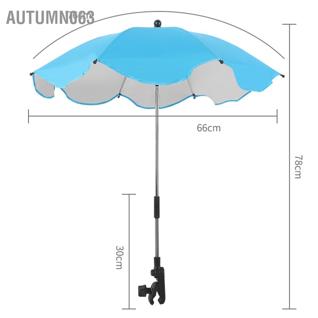 Autumn063 Xe Đẩy Em Bé Dù Chống Tia UV Điều Chỉnh 360 Độ Tự Động Thấm Nước Di Che Nắng