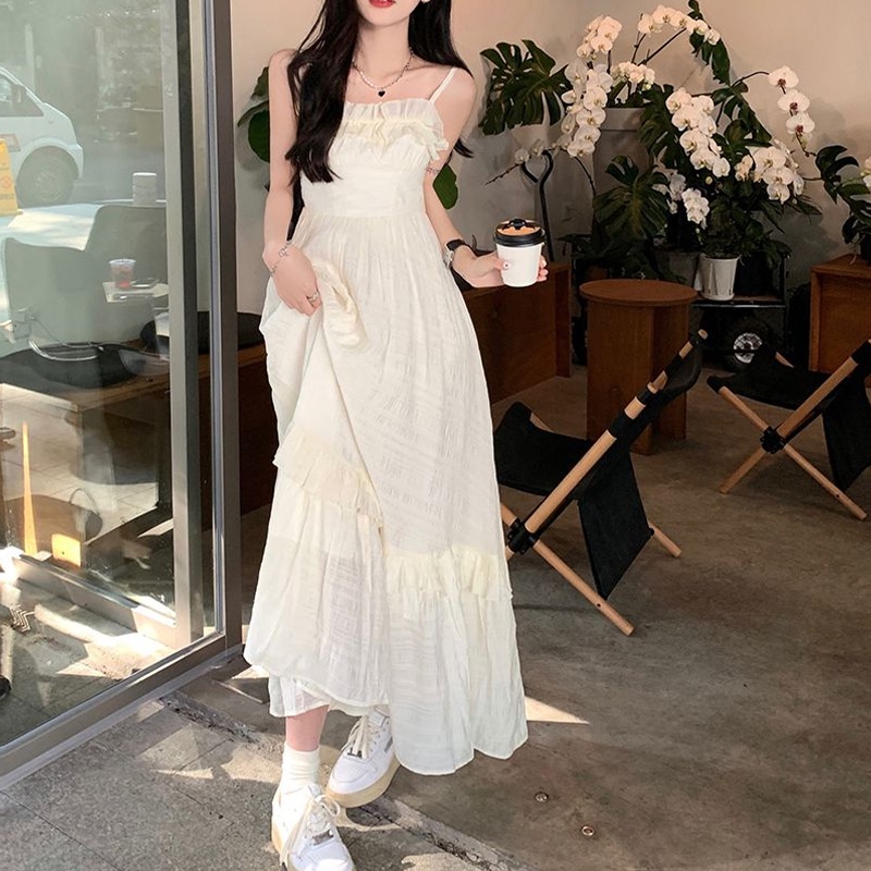 Đầm Hai Dây Ôm Eo Phong Cách Pháp Thời Trang Mới 2023 Cho Nữ