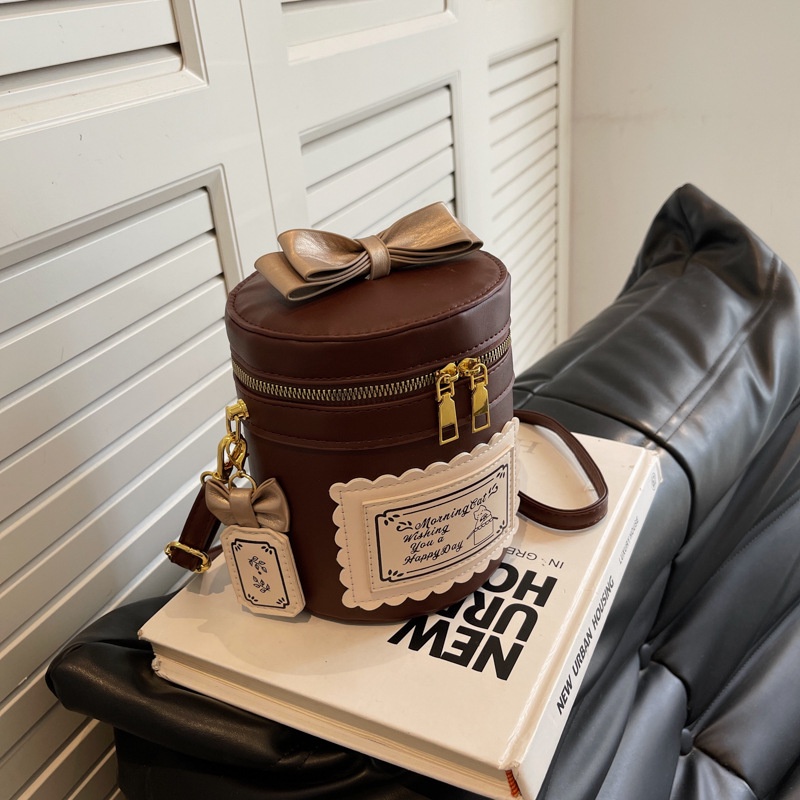 Túi Đeo Chéo Hình Trụ Thời Trang Dành Cho Nữ