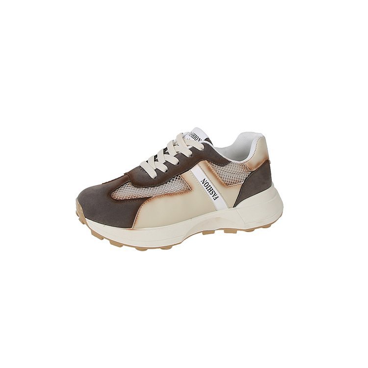 Giày Thể Thao Da Bò Đế Dày Phối Lưới Nhiều Màu Sắc Phong Cách Hàn Quốc Cho Nữ