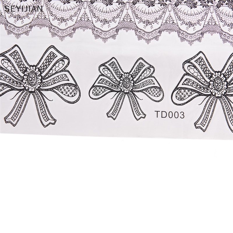 Sey Hình Xăm Dán Tạm Thời Chống Thấm Nước Phối Ren Cho Cơ Thể