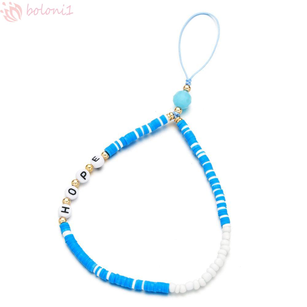 Dây Đeo Điện Thoại Xâu Hạt Chống Thất Lạc Hình Trái Tim Phong Cách Bohemia