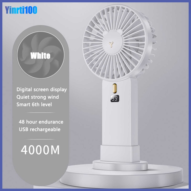 Quạt Mini Cầm Tay Màn Hình Led Sạc Usb Tiện Dụng Cho Các Hoạt Động Ngoài Trời
