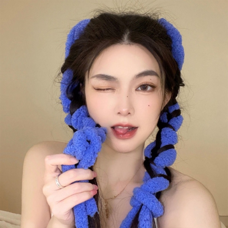 Dây Cột Tóc Phủ Lông Màu Sắc Ngọt Ngào Tùy Chỉnh Thời Trang Xuân Hè Xinh Xắn Cho Nữ