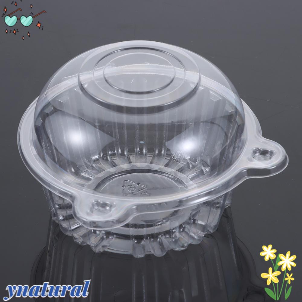 Bộ 50 Vỏ Nhựa Tròn Trong Suốt Dùng Một Lần Đựng Bánh Cupcake DIY