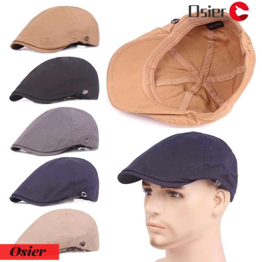 OSIER1 Mũ Beret Chống Nắng Màu Trơn Thời Trang Mùa Hè