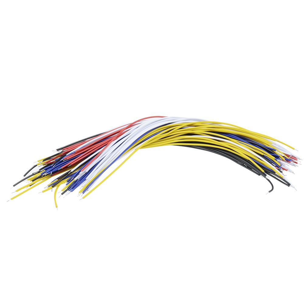 RIRIHI Dây cáp hàn hai đầu dài 20cm 26AWG 100 chấu có 5 màu cho PCB