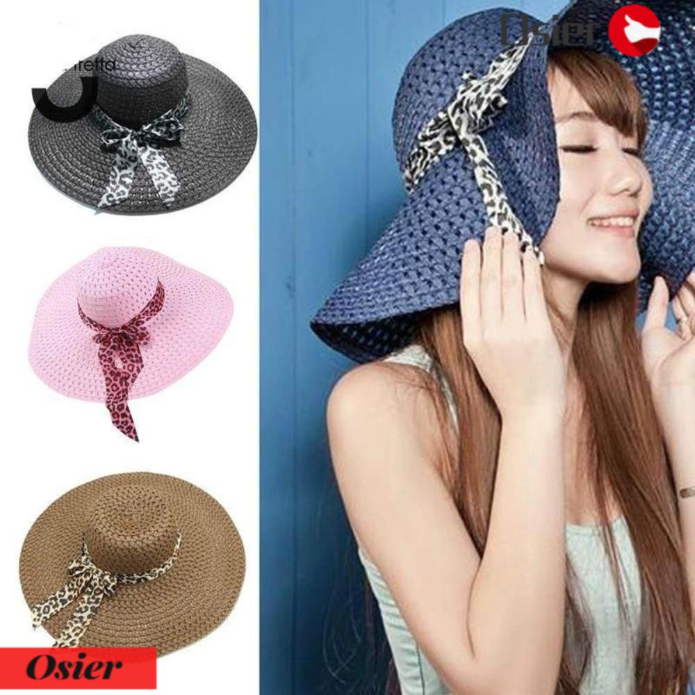 Osier1 Mũ Cói Rộng Vành Dạng Vòm Rỗng Một Kích Thước Phù Hợp Với Mọi Kích Thước Chống Tia UV Có Thể Gập Lại Dành
