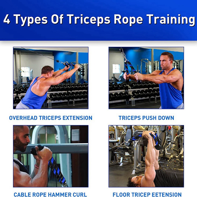 Dây Thừng Kéo Lên Xuống 90CM Bằng Nylon Phủ Lớp Phủ Chịu Được Sức Nặng Phụ Kiện Máy Tập Gym Tại Nhà