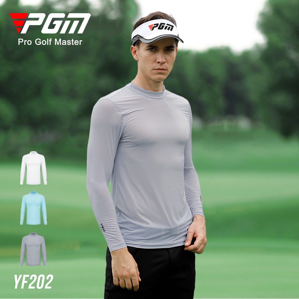 Pgm Áo Thun Đánh golf yf001 Dài Tay Chất Liệu Lụa Lạnh Thời Trang Mùa Hè Cho Nam