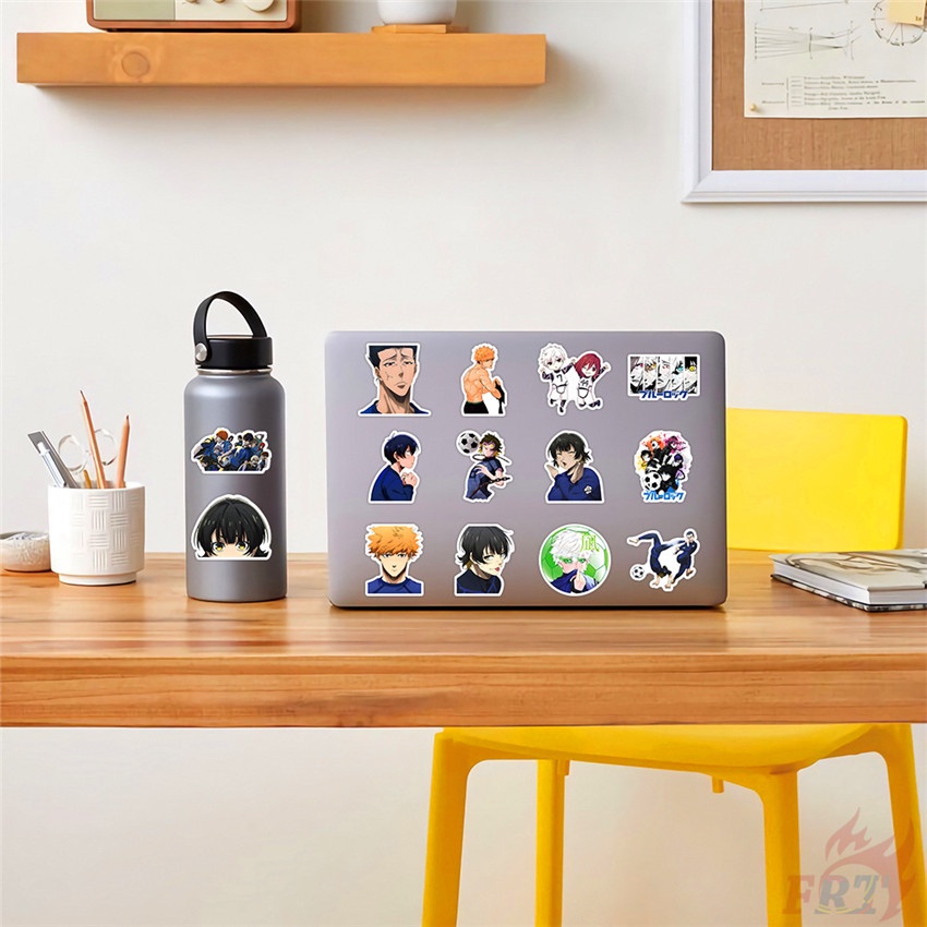 ❉ Bộ 04 Miếng Dán Màu Xanh Dương 04 Trang Trí ❉ Bộ 50 Miếng Dán Chống Thấm Nước Họa Tiết Doodle Hợp Thời Trang DIY (2 Phong Cách)