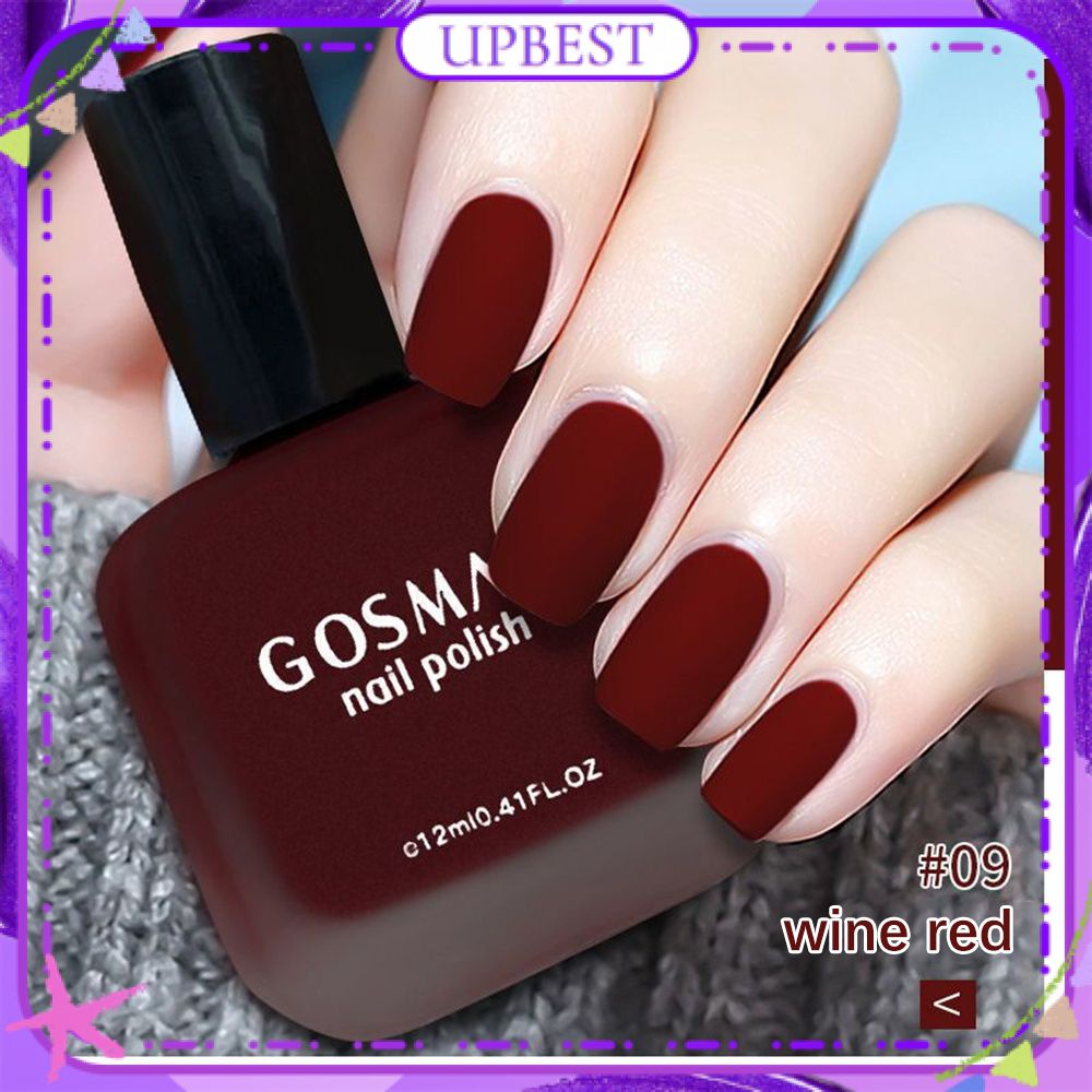 ♕ Gosman Matte Nail Polish Không khô không bong tróc Summer Frosted Nude Sơn móng tay khô nhanh Nail Art For Nail Shop 12ml 22 màu UPBEST