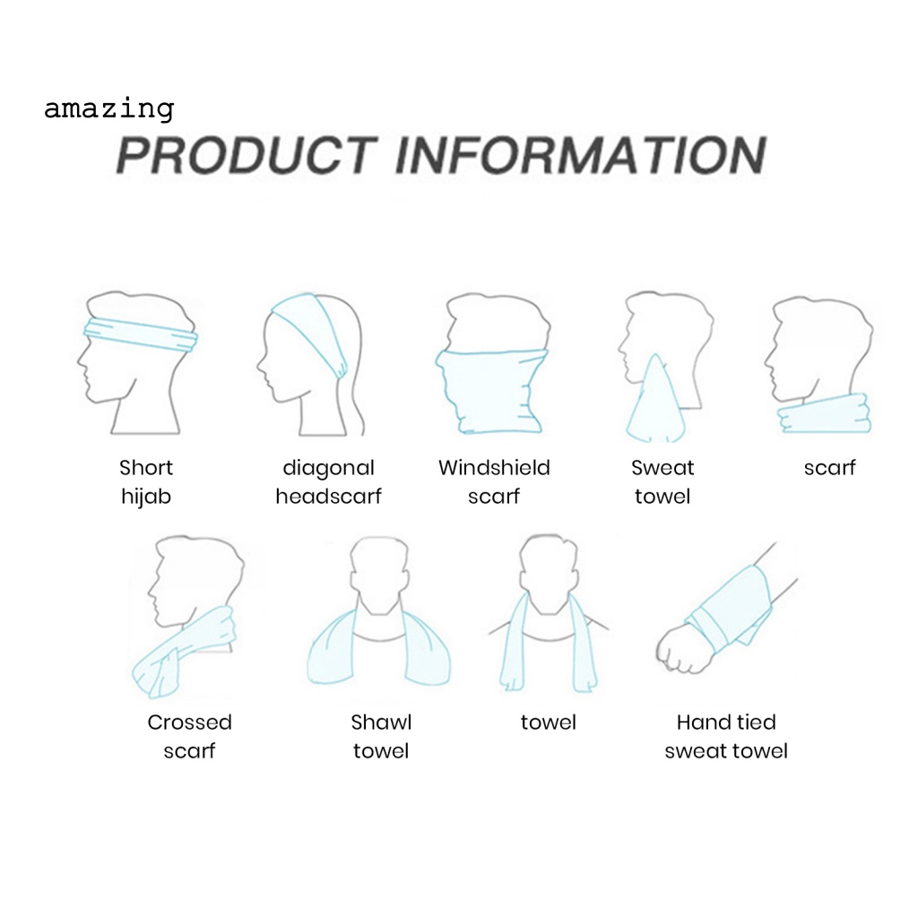 1 Bộ Khăn Làm Mát Siêu Thấm Hút Nhanh Khô Tiện Dụng Cho Mùa Hè