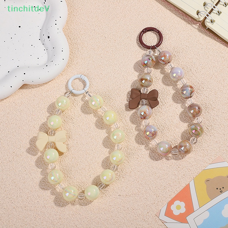 Vòng Tay Chuỗi Hạt Gắn Điện Thoại IPhone 14 13 Bằng Acrylic Chống Thất Lạc Hình Hoa / Trái Tim Kiểu Hàn Quốc Dễ Thương