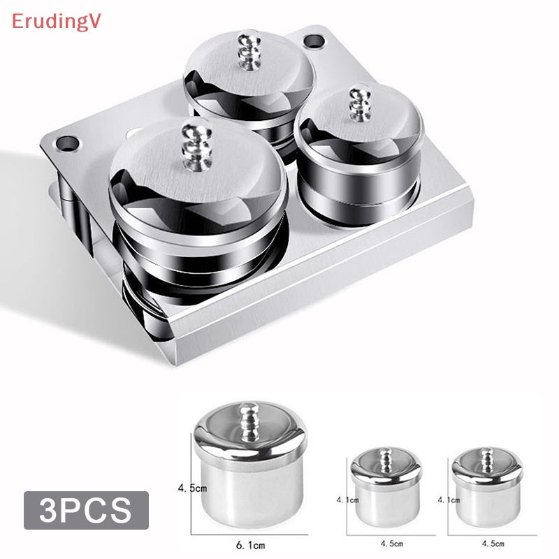 Set 3 Khay Đựng Bột Làm Móng Bằng Thép Không Gỉ