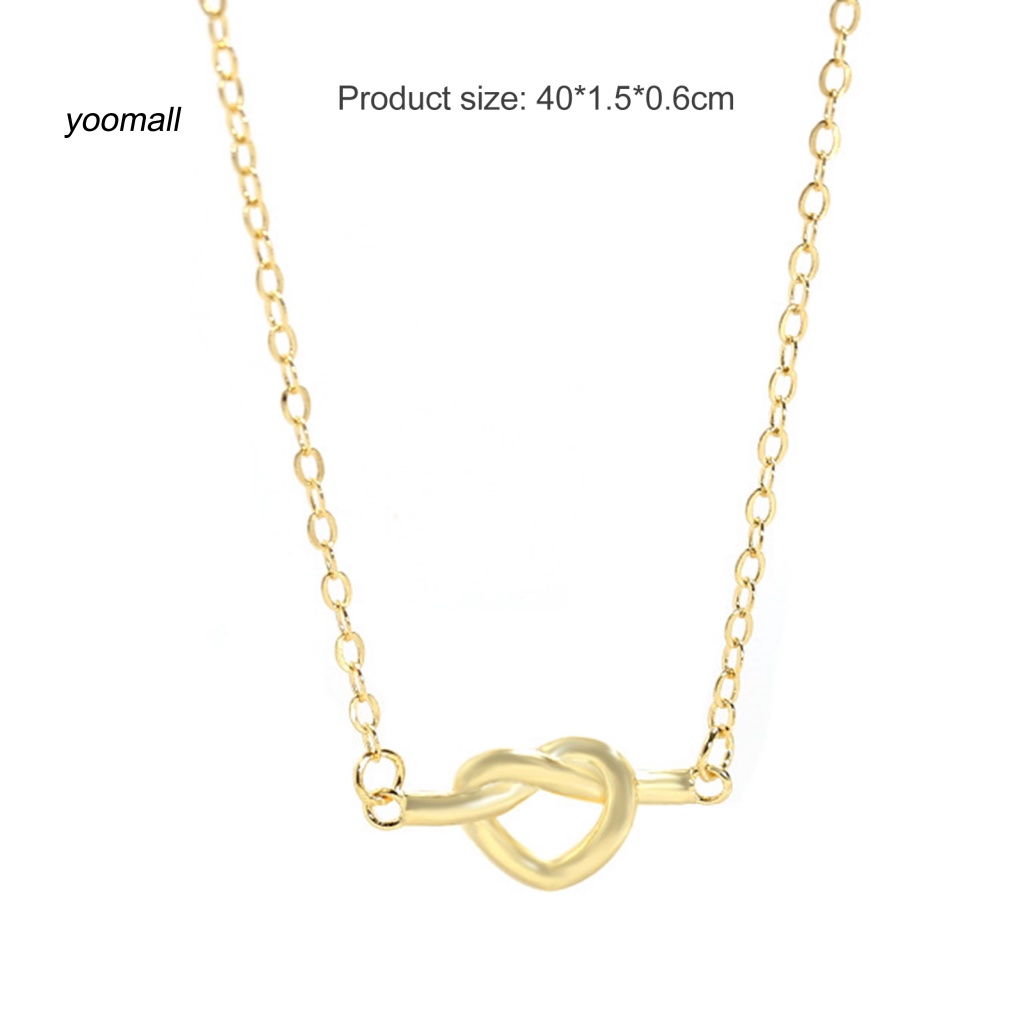 Vòng cổ Choker Mặt Trái Tim Thắt Nút Đơn Giản Sáng Tạo