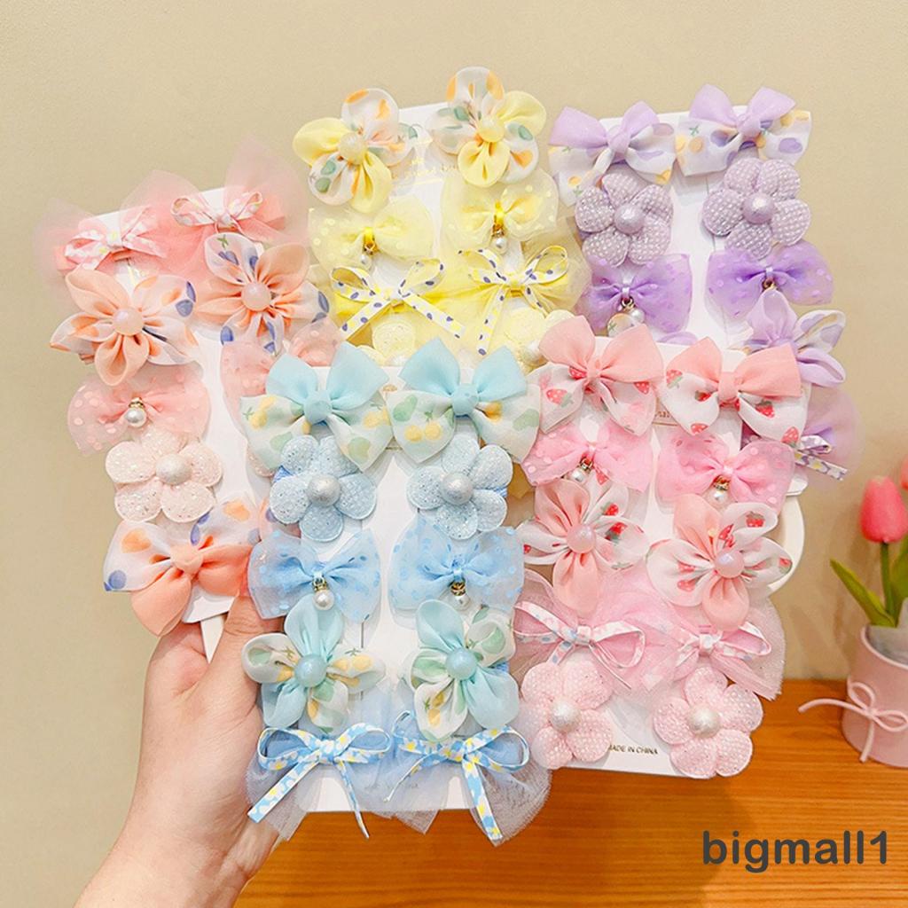 Set 10 Kẹp Tóc Nơ Dễ Thương Cho Bé Gái