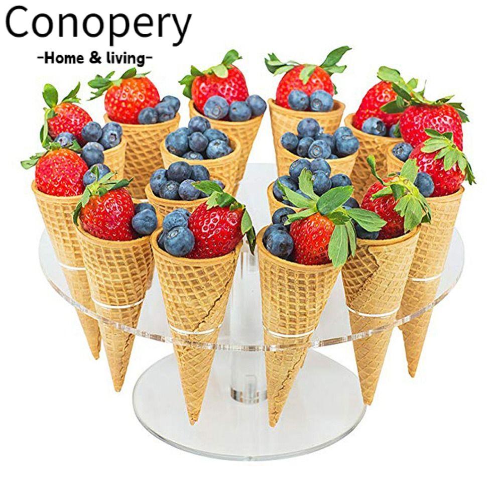 CONOPERY Giá Đỡ Kem 16 Lỗ Dùng Trưng Bày Trong Nhà Bếp
