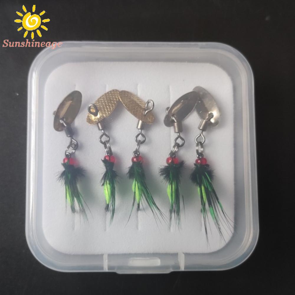 Set 5 Mồi Giả Nhử Cá Chất Lượng Cao Gắn Kèm Móc Câu Tiện Dụng