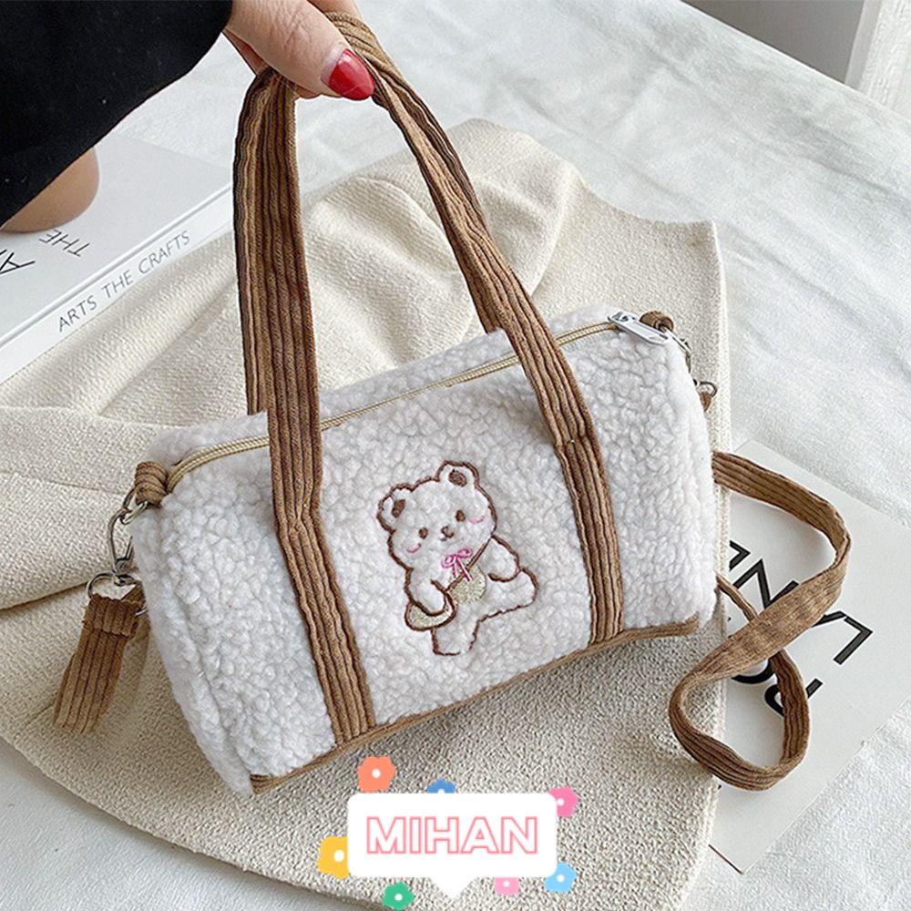 Túi Đeo Vai Bằng Len Cỡ Lớn Thiết Kế Giản Dị Thời Trang MIHAN1