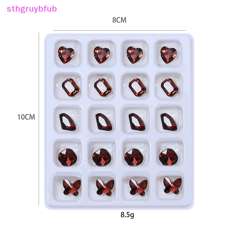 Set 20 Viên Đá Pha Lê 3D Nhiều Màu Trang Trí Móng Tay