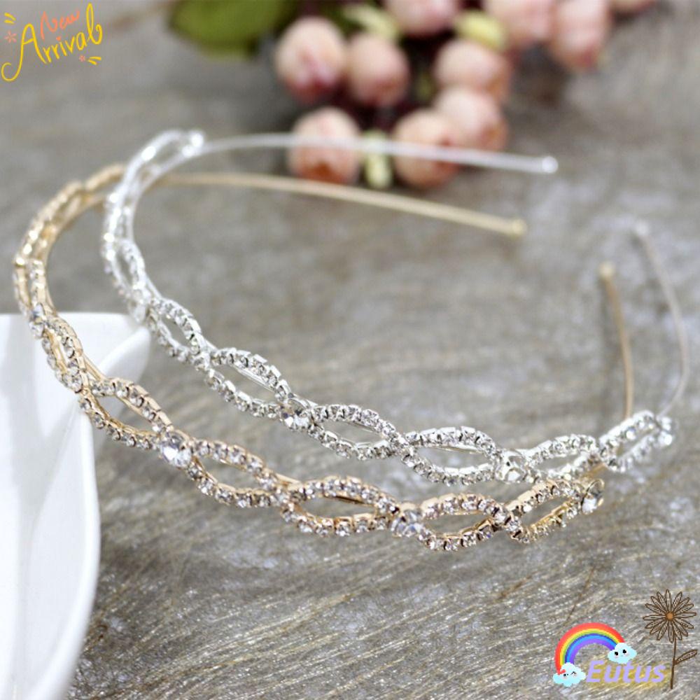 Lược Cài Tóc Trang Trí Hình Hoa Lá Lấp Lánh Cho Cô Dâu