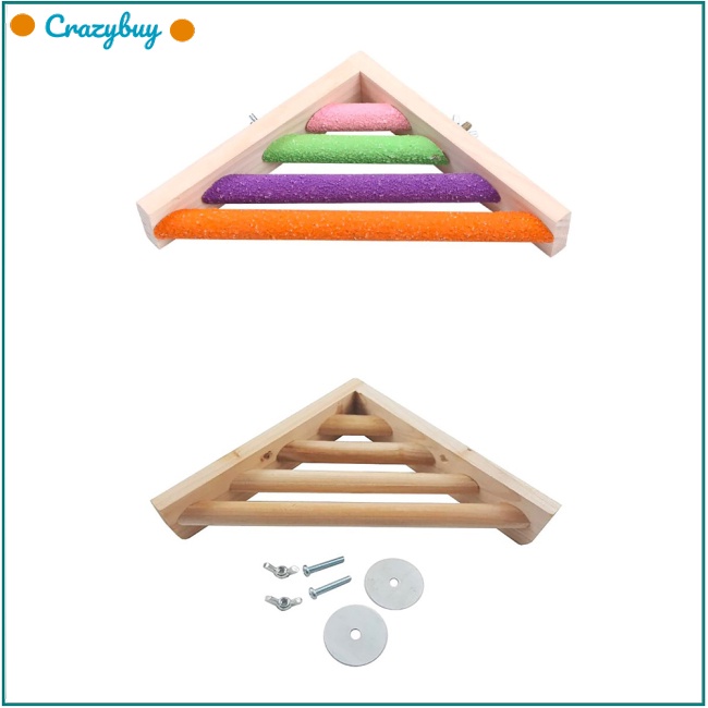 Cr Giá Đỡ Bằng Gỗ Đa Năng Tiện Dụng Cho Chim Vẹt / Sóc