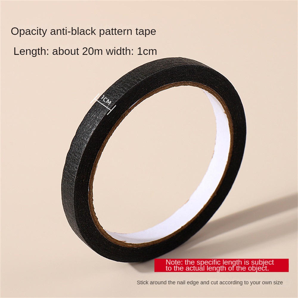 Găng tay/ Băng keo làm móng EELHOE màu đen không để lại dấu bảo vệ tay trong một bước